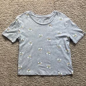 Pretty Rebel Rainbow Cropped Shirt